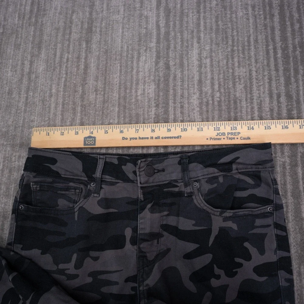 Levi's 711 Skinny Jeans Womens 29 Grey Camo Excellent Mid Rise Stretch Denim